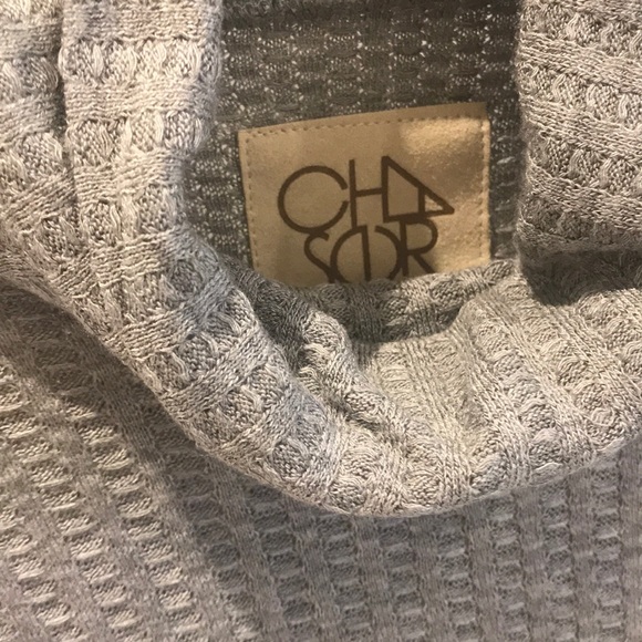 Chaser Thermal Raglan Turtleneck in Heather Grey - Picture 4 of 6